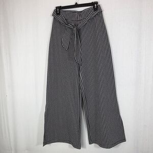 Anthropologie Pure + Good Checkered Wide Leg Tie-Waist Pants - XS